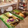 Masha and The Bear Print Rug, Washable Floor Carpet, For Entryway Dorm Laundry Room Office Study, Home Decor Birthday Christmas Gift