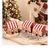 Christmas Little House Gift Box Ping An Fruit Red Packaging Box Creative Cartoon House Candy Gift Box 10pcs/bag