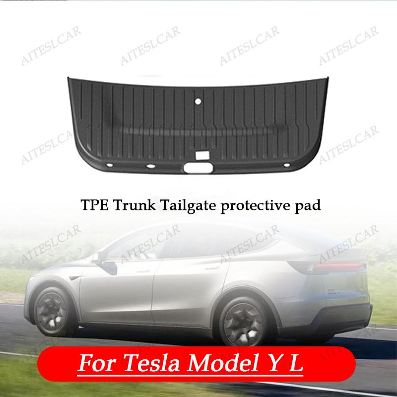 For Tesla Model Y L Whole TPE Floor Mats Four Seasons Waterproof Anti-Slip Mat Foot Pads Model YL Rear Trunk Mat Car Accessorie