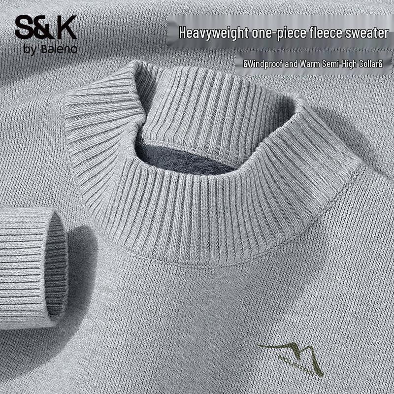 

Baleno Men s S&K Series Fleece-Lined Half-High Collar Sweater 2XL
