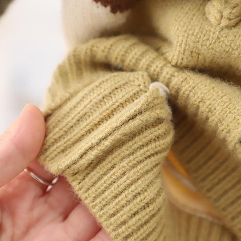 Dětské Oblečení Svetr pro Miminko Zimní Sametový Zesílený Chlapeček Pletený Dlouhý Rukáv Top Svetry