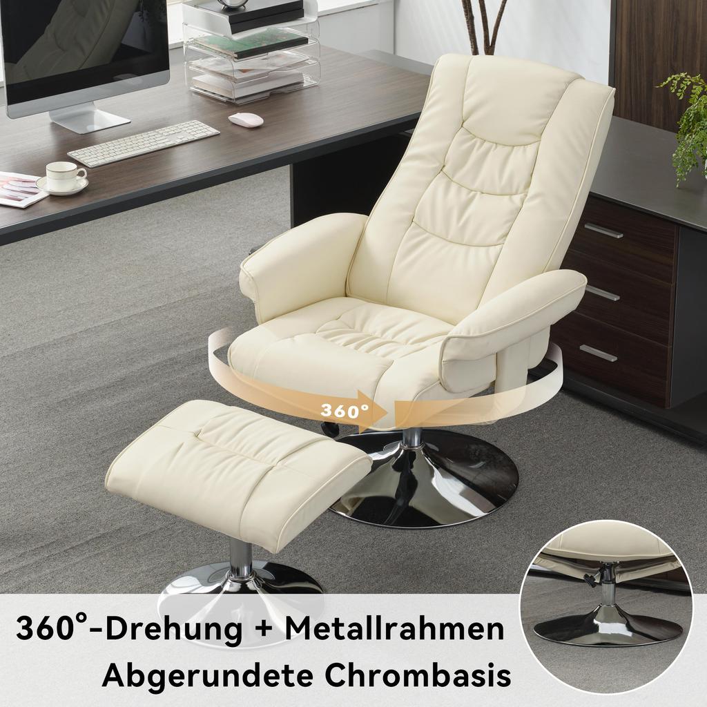 Gray Linen Manual Reclining Massage Office Chair Adjustable Home Furniture for Living Room