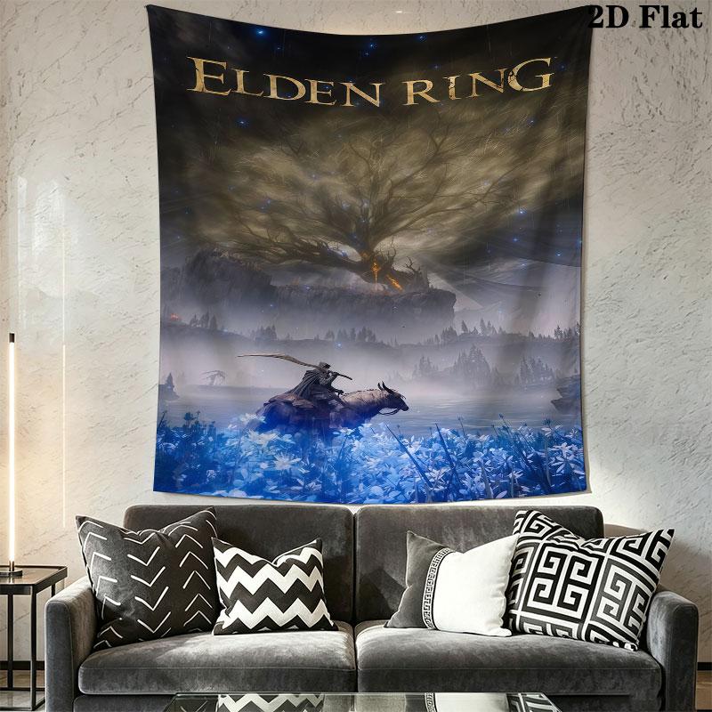 Elden Ring Might Wall Hanging Printed Fabric Blanket Decorative Tapestries for Bedroom Living Room Home Decor