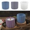 Gestreept Dienblad Hars Gietvorm Kaarsenhouder Siliconen Bekervormen voor Bakken en Zeep Maken Siliconen Zeepvorm