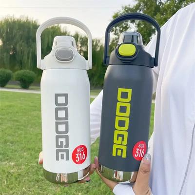 1 PZ 1200ml Borraccia Termica in Acciaio Inossidabile Portatile Grande Capacità Tumbler Borraccia Termica Tazza Isolante per Sport Viaggio