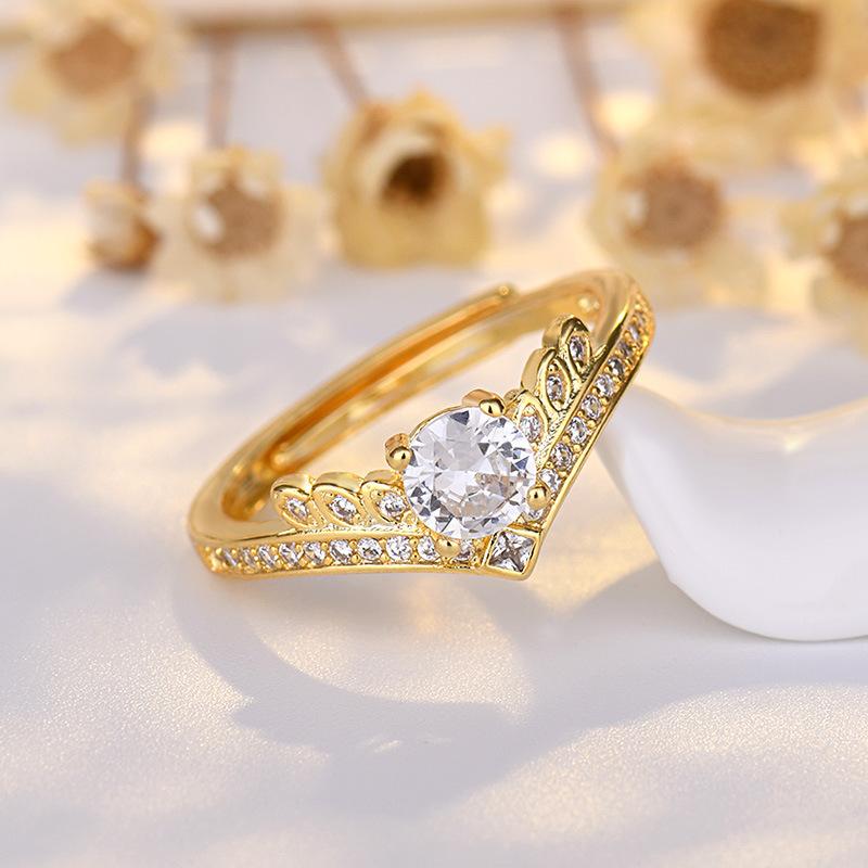 Ins Style Simple Heart Ring Female Light Luxury Index Finger Ring New Sense Tail Ring