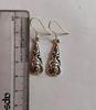 925 Sterling Silver Oxidized Danglers Earrings JHUMKA, Long Linear Earring, Cutwork FREE SHIP, 3.00 gm