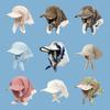 Big Eaves Baseball Cap Children's New Summer Sunshade Sunscreen Cap Bow Show Face Small Women's Sun Hat