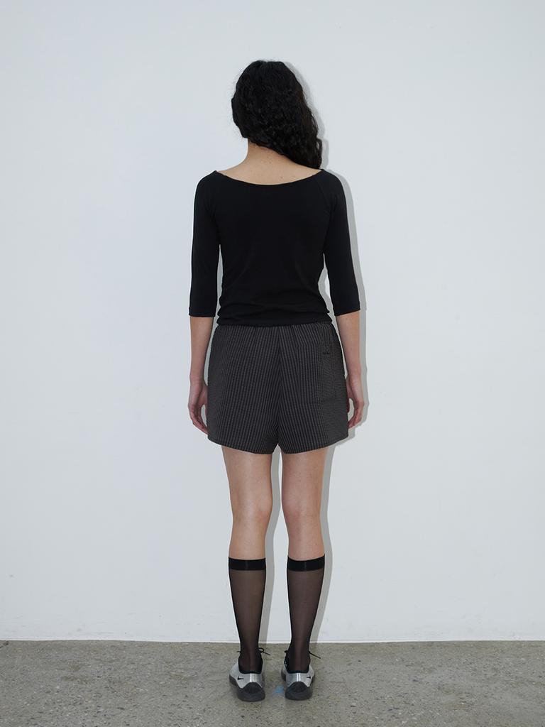 TEXT ROOM Agnes Boxer Shorts_Black