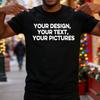 2026 Custom Text Men Tshirt Personalized Name Fashion Bigger Size 4XL Add Your Own Message Unisex Shirt Tops Men Clothing