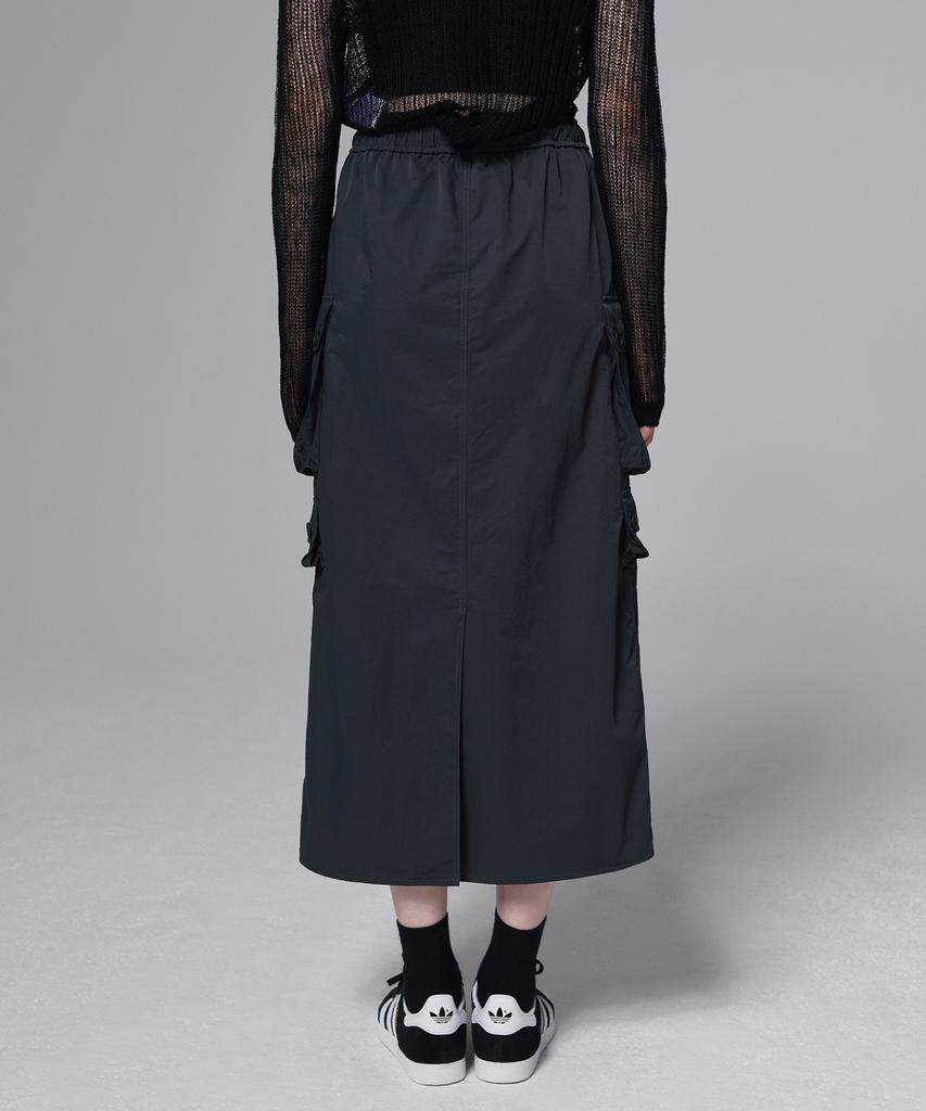 Aussel Utility Cargo Skirt Dark Grey