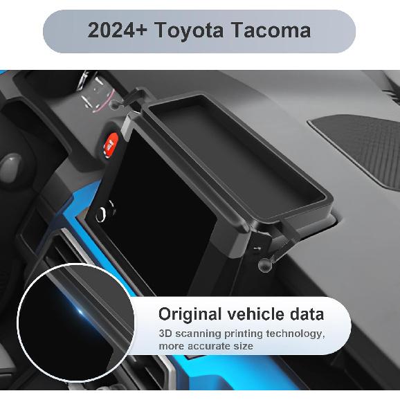 SKTU 2024 Tacoma Dashboard Organizer 8 Inch for 2024+ Tacoma (SR/SR5/TRD PreRunner/TRD Sport/TRD Off-Road) Behind Screen Organizer 2024 Tacoma ABS