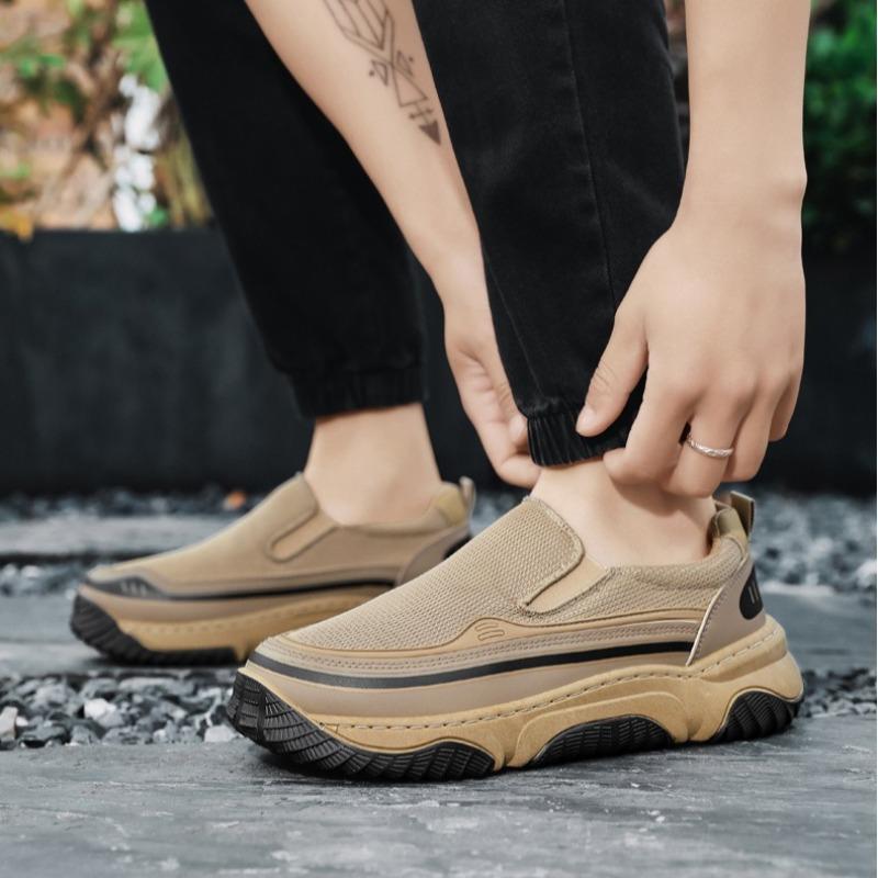 Vintage Men Loafers Spring Autumn Comfortable Casual Canvas Shoes Fashion Anti-slip Wear-resistant Works Shoes  De Hombre