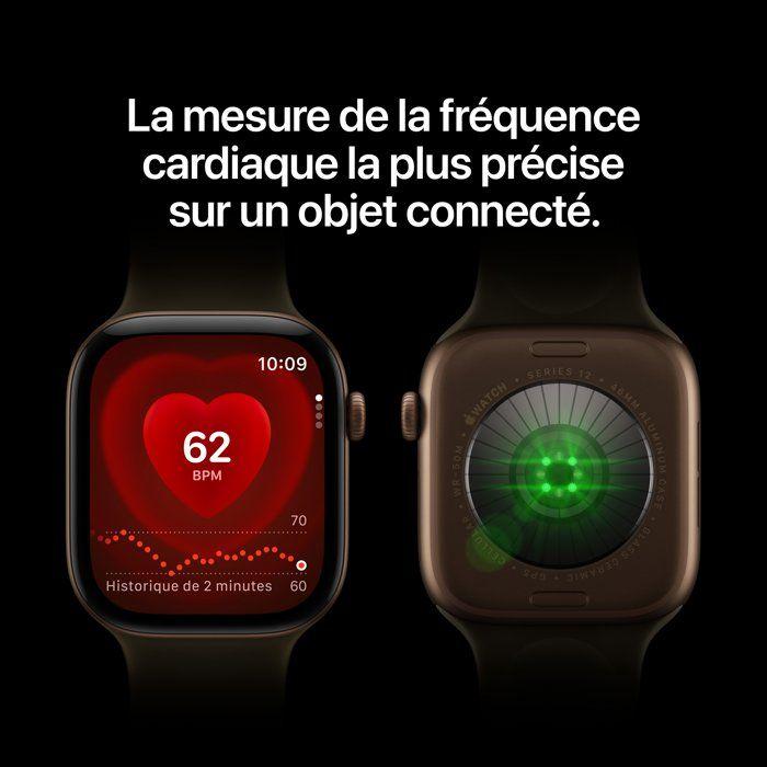APPLE Watch Series 12 GPS + Cellular - 42mm - Boîtier Radiant Gold Titanium - Bracelet Radiant Gold Milanese Loop