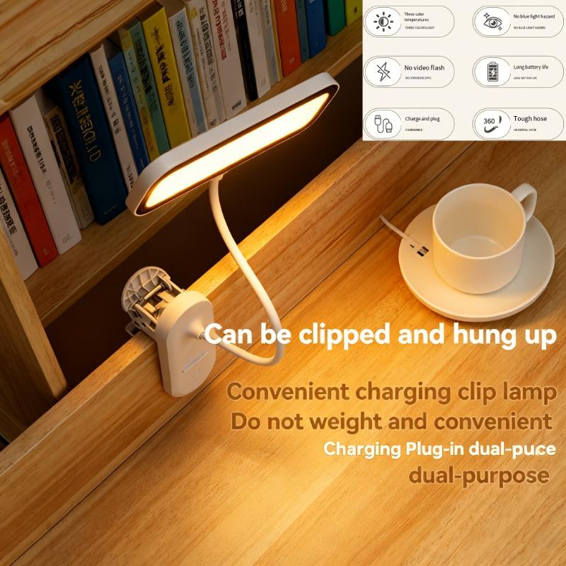 LED Clip On Desk Lamp with Adjustable Color Temperature