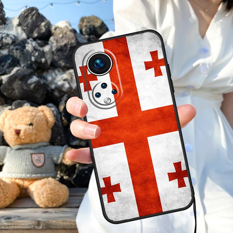 Georgia Grunge Flag Case For Honor Magic 7 Lite 5 6 8 Pro X9a X9b X9c X9d X8b X8c 50 70 90 200 400 Win RT Cover