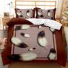 Feather Duvet Cover Set Green Dreamy Watercolor Elements Plumage Romantic Design Double Queen King Size Polyester Qulit Cover