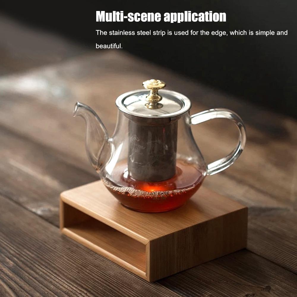 

Elegant Design Teapot Heating Base Drawer Type Teapot Holder Teapot Warmer Household Use