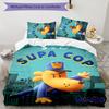 Dog Man 3pcs Bedding Set Duvet Cover Closure Includes 1 Duvet Cover & 2 Pillowcases for All Seasons Bedroom Home Dorm Decor