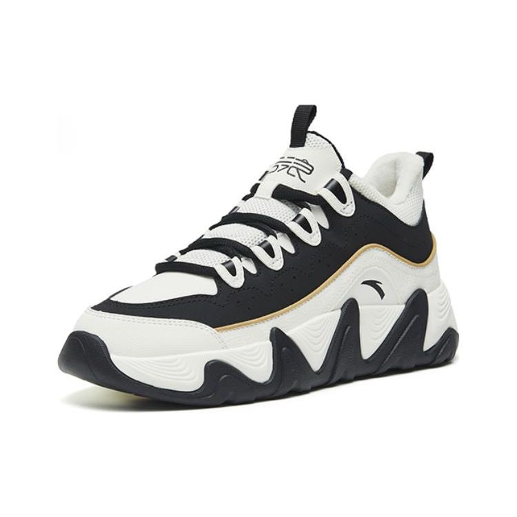Anta Afterwave 2.0 Leather Warm Cotton Non-Slip Durable Low-Top Sports Casual Shoes Women Sneakers Black White 122248989-2