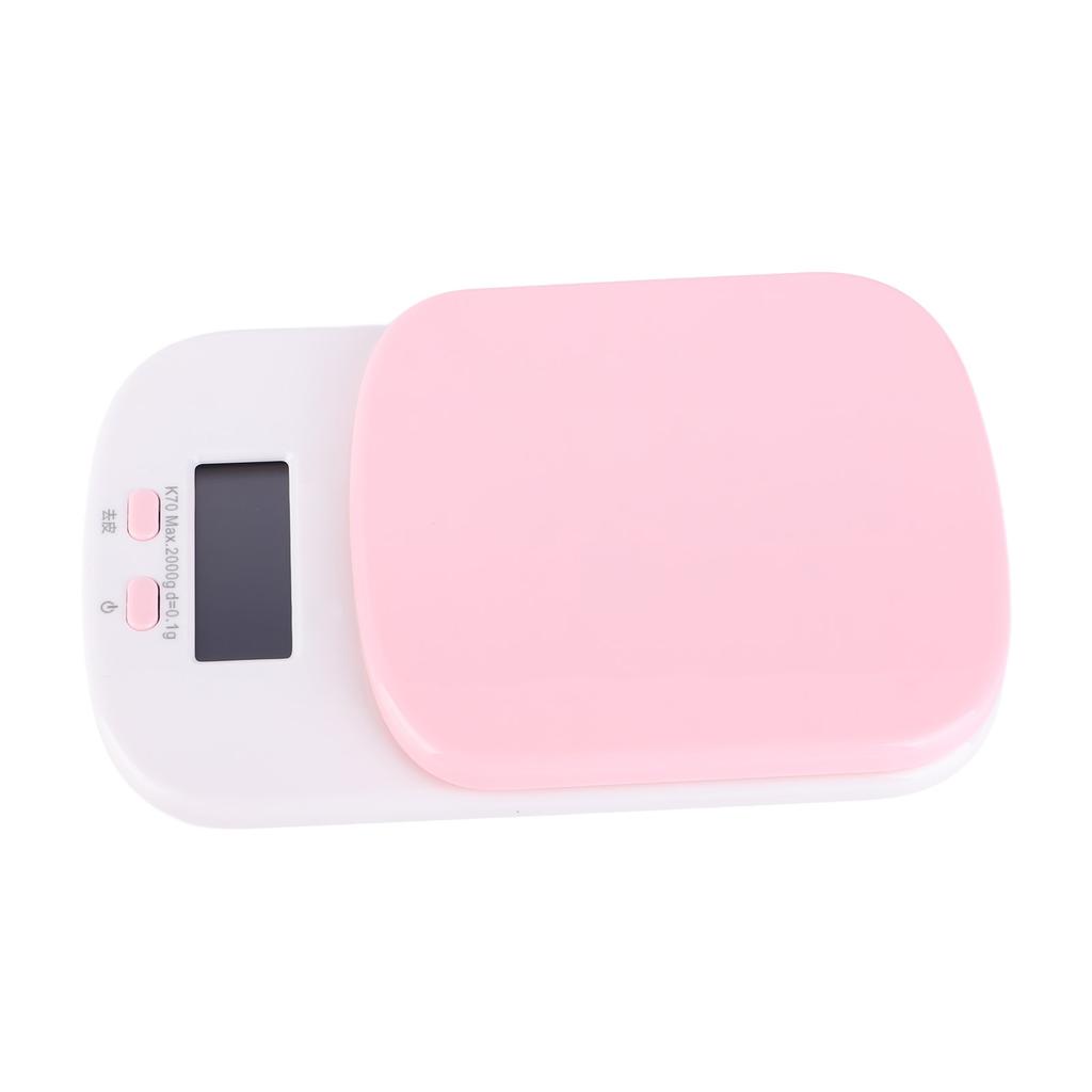 DIY Kitchen Electronic Scale 0.1g HighAccuracy Portable Mini Scale for Kitchen Home(Pink )