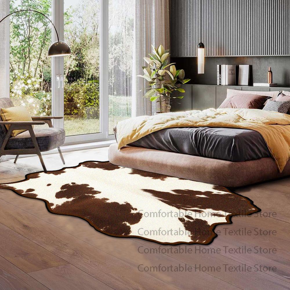 Faux Animal Skin Alien Rug Soft Non Slip Floor Mat For Living Room Bedroom Bedside Easy Clean Entrance Door Carpet
