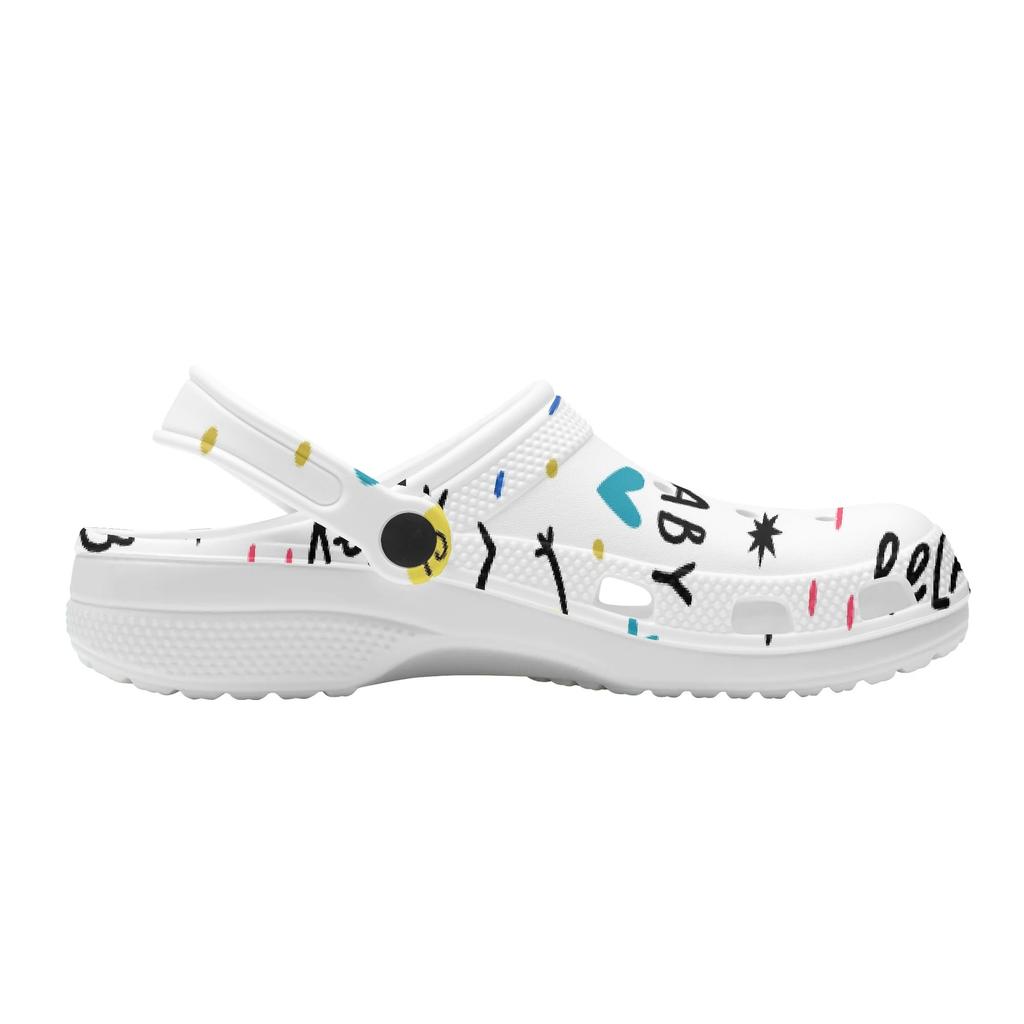 Allover Printed EVA Clogs Sandals for Women Men Lightweight Soft Slip On Casual Slippers Soft Sole Summer Shoes Daily Comfort Wear