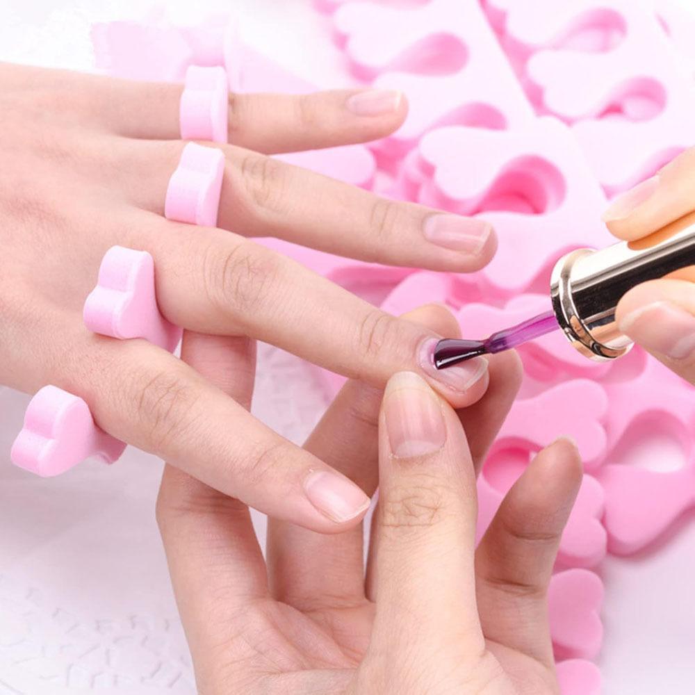 Pack of 50 Nail Art Tools Finger Splitter Set Nail Polish Finger Toe Sponge Finger Toe Splitter Cotton Isolator
