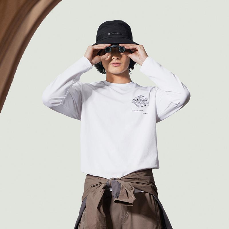 Li Ning CF Su Long In The Wild Solid Color Casual Crew Neck Pullover Long Sleeve T-Shirt Men Tops Standard-White ATLU111-1