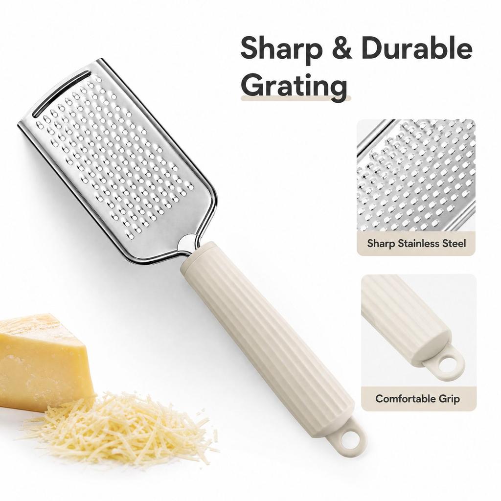 Stainless Grater Flat Board Shredding Tool for Kitchen Use