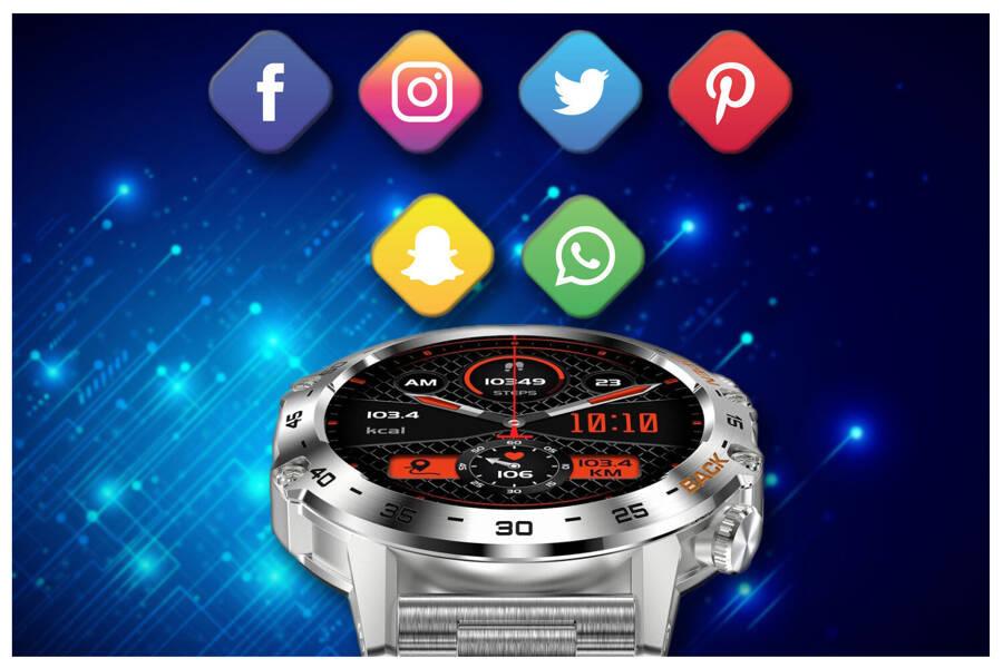 Men's Smartwatch Gravity Gt9-3 - Making Calls, Blood Pressure Monitor (Sg021C)