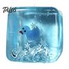 Anxiety Relief Ice Cube Toy Christmas Squeeze Toy, Stress Sensory for Halloween, Soft Clear Pinch