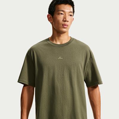 Nike T Shirts Men s Olive Green Crew Neck Moderate S