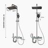 Digital Display Shower System Set Bathroom Shower Full Set Faucet Bathtub Mixer Shower Head Piano Button With Atmosphere Light