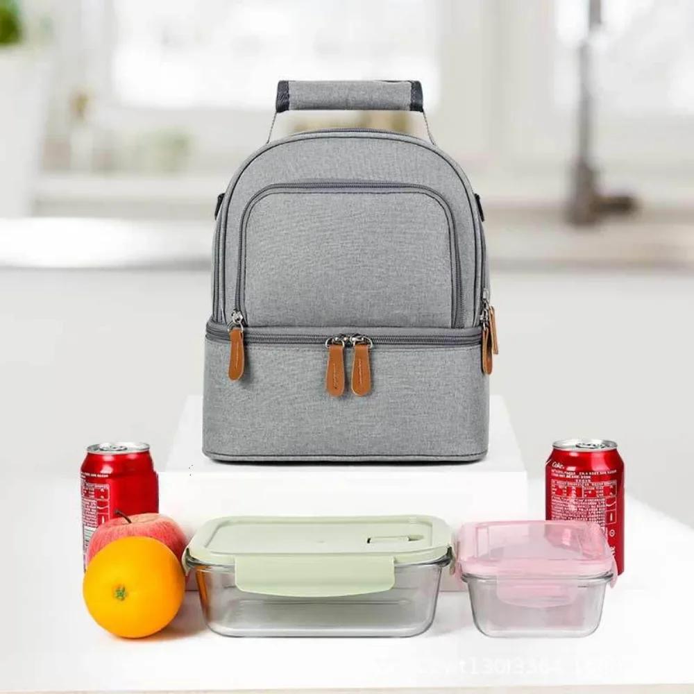Hot Picnic School Food Lunch Bag, Large Capacity Portable Lunch Bag, Insulation Material, Fresh Cooler, Handbag With Lunch Bag