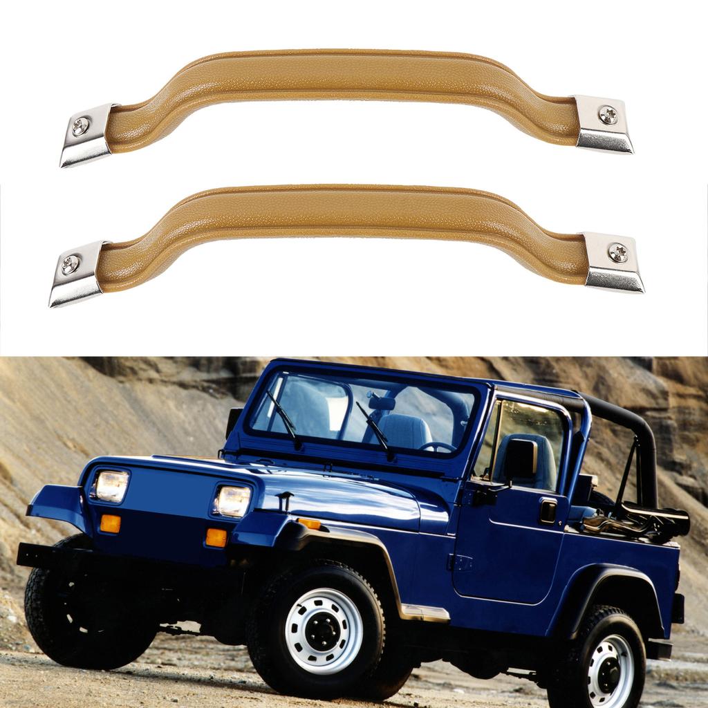 Interior Door Handle Pull Strap Kit Front Left Right Side 55009801K Replacement for YJ 1987-1995