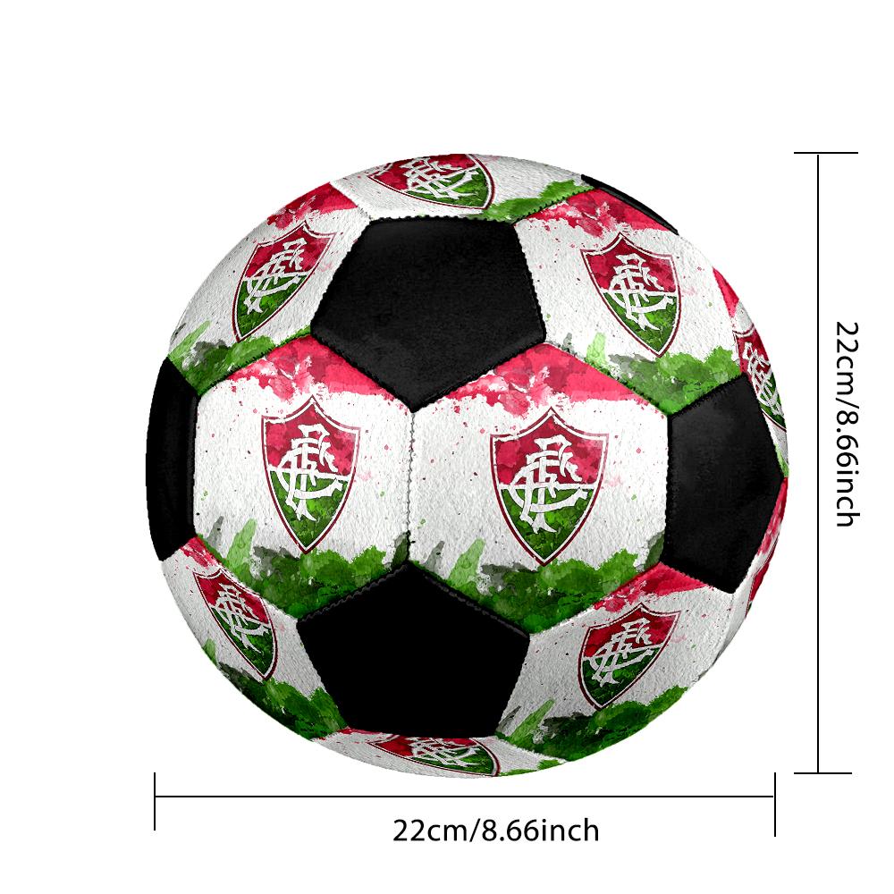 SIZE 5 Fluminense FC Soccer Ball Colorful All Ages Machine Stitched PVC Competition Ready Durable High-Bounce