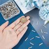 UNICRAFTALE 300pcs Stainless Steel Cord Ends - Metal Crimp Ends for Elastic String, Binding Webbing, Hanging - 15.5x3x3mm