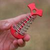 8pcs Stainless Steel Deck Nails with Spring Buckle, Fish Bone Design for Secure Binding, Suitable for Outdoor Camping and Hiking