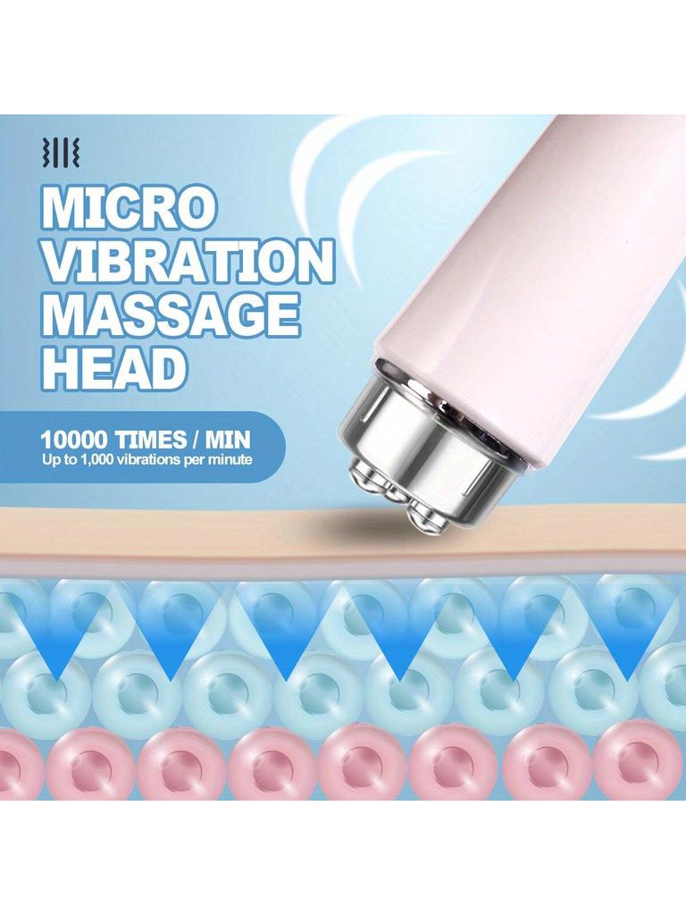 1PC Beauty Device - Eye/Face Massager (White, Black, Blue, Pink), Relieves Dark Circles, Eye Bags, R