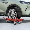 Lever Type Red Car Wheel Dolly, 1 Ton (2204 lbs) High Capacity Vehicle Mover, Low Profile Tool for Moving Stuck or Parked Cars