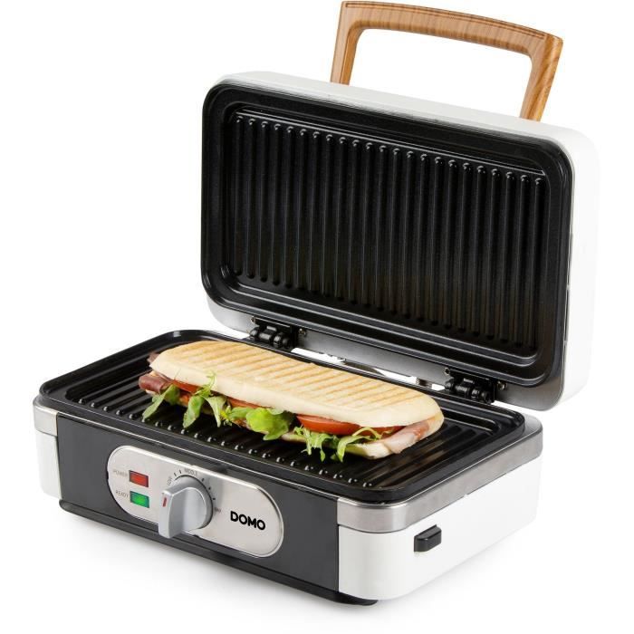 3-in-1-Gerät - DOMO - DO9277C - Sandwichmaker - Waffelmaker - Grill - 1100 W - Weiß
