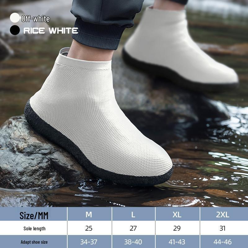 Unisex Waterproof Non-Slip Shoe Covers - Durable and Portable Silicone Rain Boots for Rainy Days, Available for Adults and Children