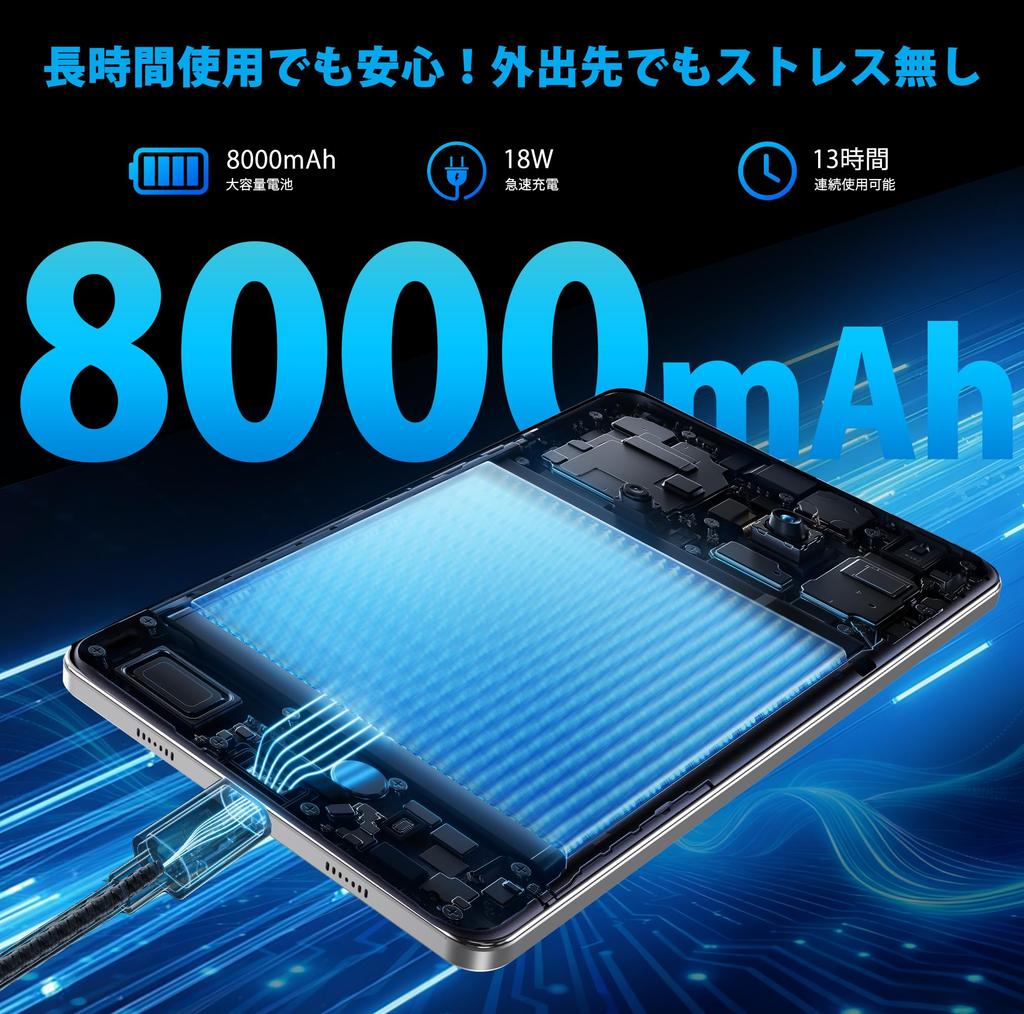 2K Large Screen Android tablet with a 2K resolution large screen for easy 256GB 1TB SD card ample storage for apps and processor for smooth long video