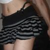 Y2K Sweet Style Striped Color Block A-line Mini Skirt