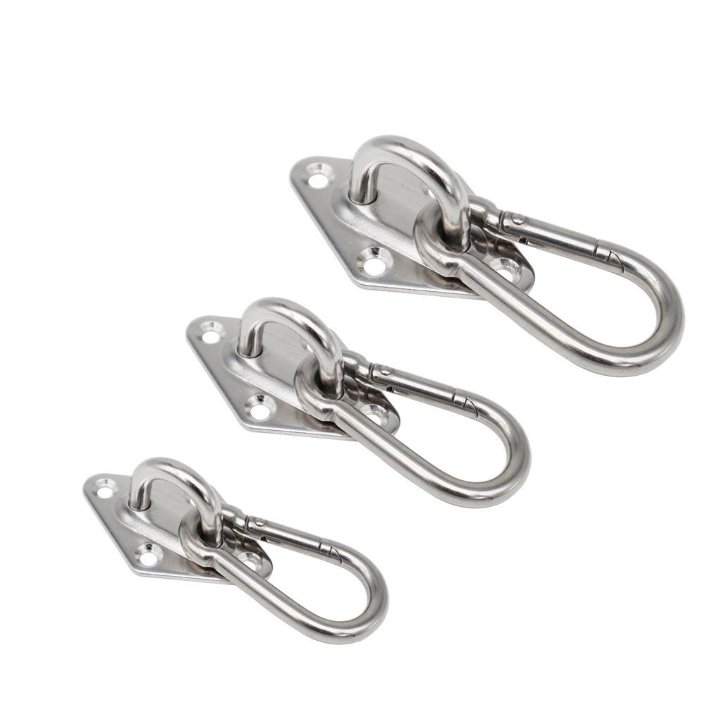 Stainless Steel Diamond Door Latch Set & Hammock Fixing Buckle with Eye Plate for Shade Sail Accessories.