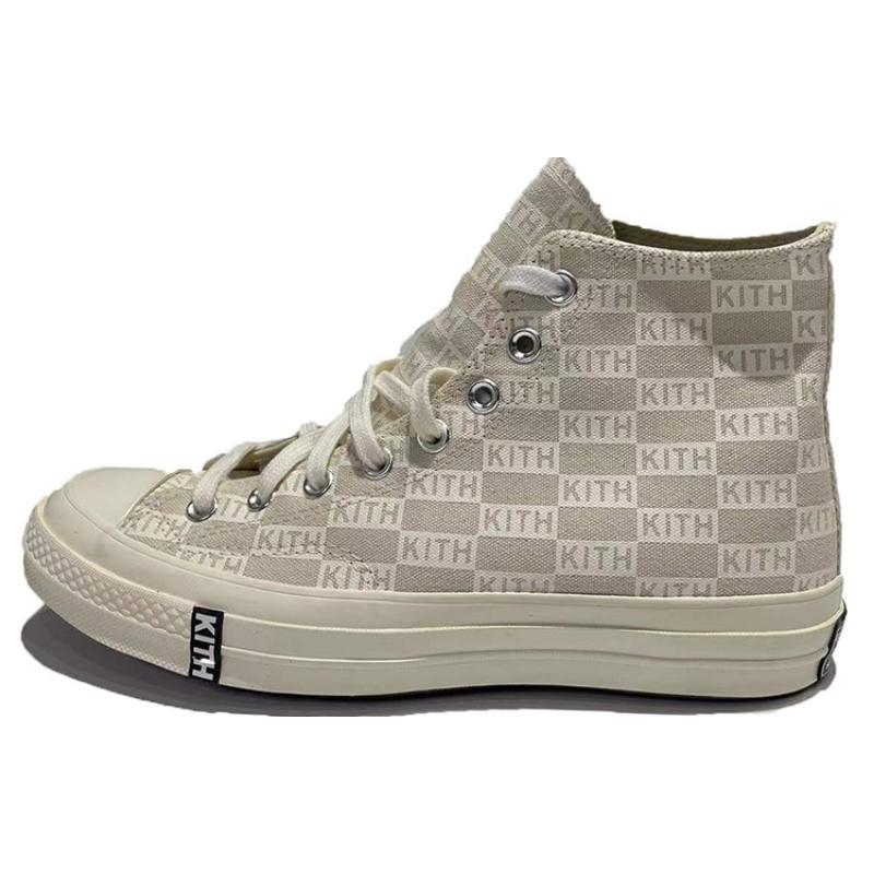 

KITH x Converse 1970-е Chuck Taylor All Star Повседневные парусиновые кеды с высоким верхом Унисекс Молочно-белые 36.5