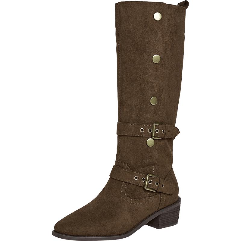 Bestore Women s Western Chunky Heel Long Boots 36