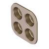 4Cavity Quadrate Baking Pan Mini NonStick Heavy Duty Carbon Steel Cupcake Mold for Microwave(Muffin Baking Pan )