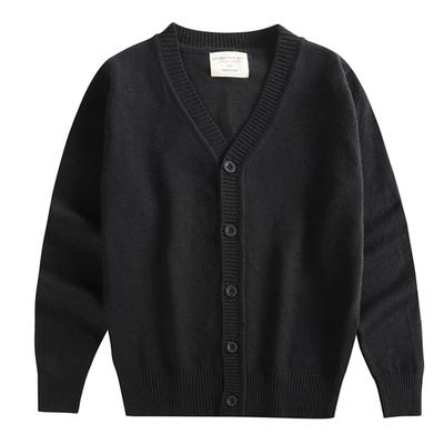 Rolanko Boys and School Knit Solid Winter Casual Size 150 Kids' Cardigan, Girls, Cardigan, Children's Sweater, Color, Outerwear, Wear, Uniform, Black,